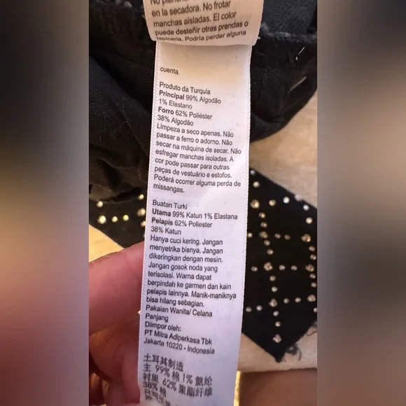 Topshop Black Studded Women's Jeans - Picture 5 of 16